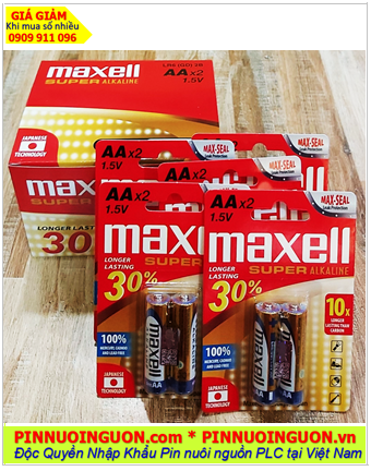 COMBO 01HỘP 12vỉ=24viên Pin AA 1.5v Maxell LR6(GD)2B Super Alkaline MẪU MỚI _Giá chỉ 216.000/Hộp